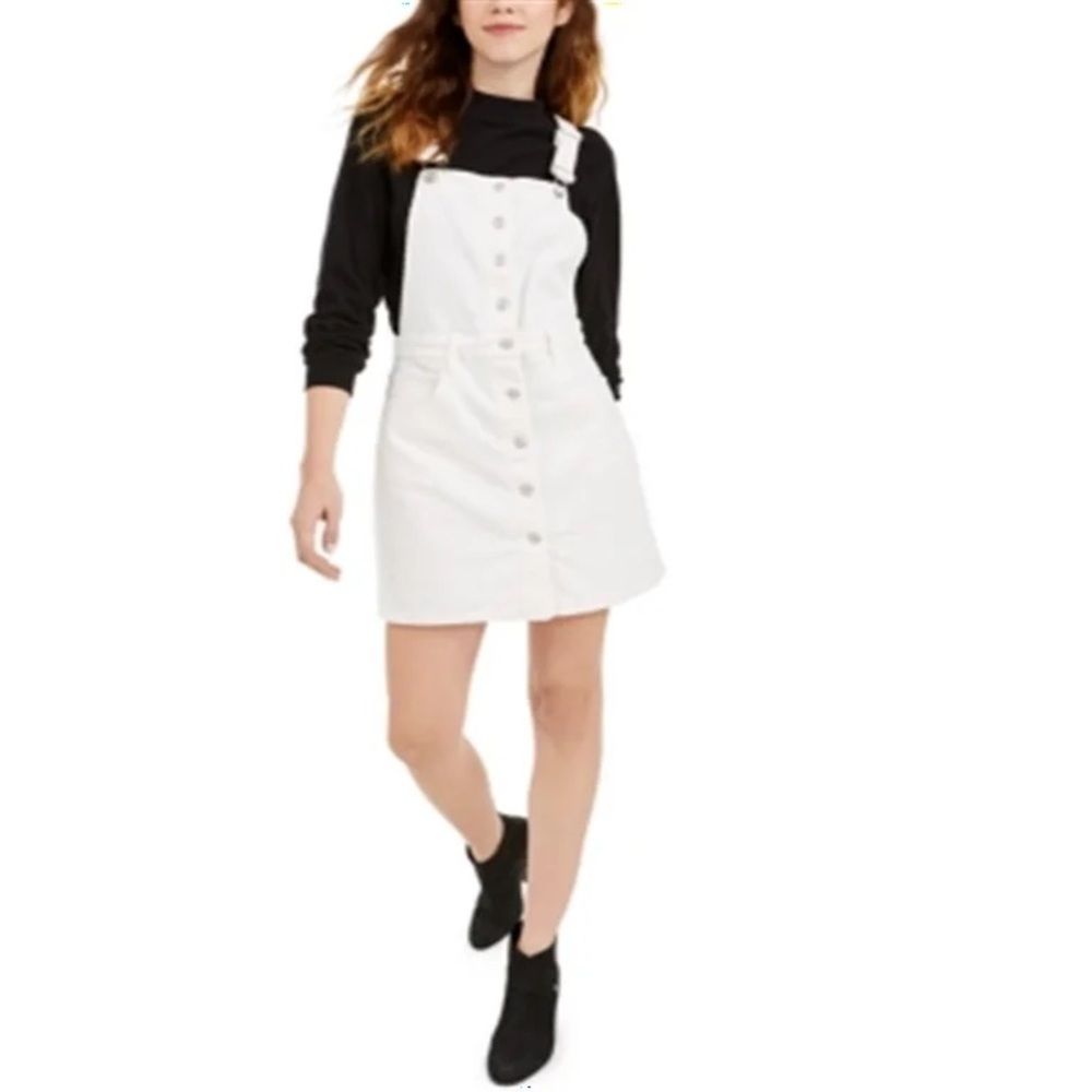 563 - Oat New York NWT Off White Sleeveless Corduroy Denim Mini Dress